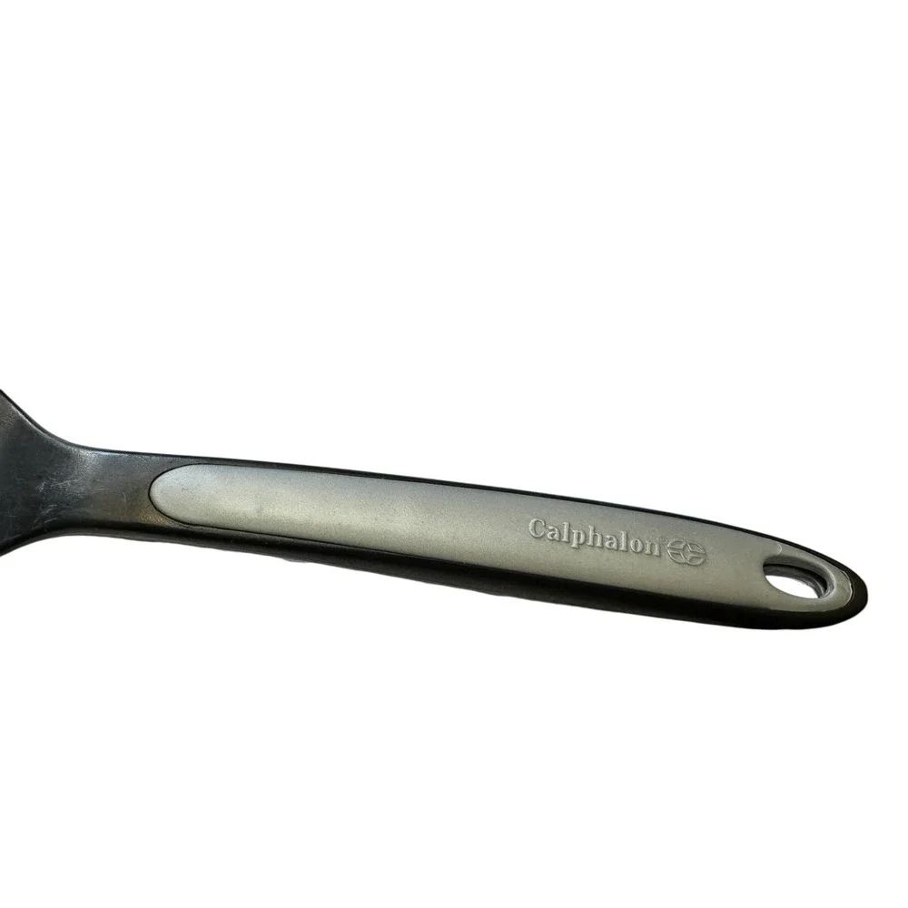Calphalon Slotted Turner Spatula Black Grey Nylon‎ Flipper Kitchen Utensil